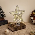 Miniatyrbillede 1 af 5: Wire Star Juletræ, Pentakelformet Lampe med Spiral Base a