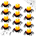 Miniatyrbillede 1 af 5: Halloween græskar varmt hvidt flimrende telys 12 stk. Flamele