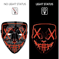 Pikkukuva 2 / 5: LED-kauhunaamio, Halloween-naamio, puhdistus 3x valotehosteilla, Con