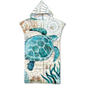 Pikkukuva 2 / 3: 1 kpl Pikakuivuva Mikrokuitu Surf Poncho Pyyhe, Hupullinen Poncho, Changi