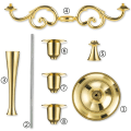 Miniatyrbilde 4 av 5: 3 Lysestaker for Bryllup Sink Legering Lysestake Spisebord Lys