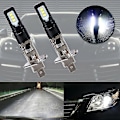 Miniatyrbillede 3 af 4: 2x H1 6000k Super Bright White 6000lm Drl Led Forlygtesæt High-