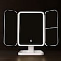 Miniatyrbillede 5 af 5: Lighted Tri-Fold Makeup Mirror med 52 LED'er 2X / 3X Forstørrende Annonce