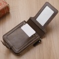 Miniatyrbilde 2 av 5: Kaffe-farget, retro PU-skinn, liten lommebok for menn, myntlomme