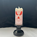 Miniatyrbilde 3 av 3: 12 stk (Hvit) Halloween Flammeløse Lys, Lysende Gresskar Ha