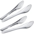 Miniatyrbild 1 av 5: Set med 2 matpincetter i rostfritt stål 9\" Buffet Flip Flops Silver
