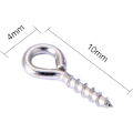 Miniatyrbild 4 av 4: 10 mm per ögla 4 mm rostfria stålögonkrokar ögonskruvar för harts,