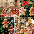 Miniatyrbild 5 av 5: 12 st pepparkaksgubbe ornament julgransprydnader jul