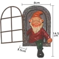 Miniatyrbillede 2 af 5: Udendørs trækrammer, polyresin havenisse-statue, lunefuld