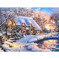 Miniatyrbild 1 av 5: 5D (15,7x11,8 tum) Diamantmålning Jul Snöscen, Diamant