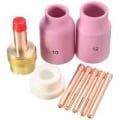 Miniatyrbillede 1 af 5: 9 stk. TIG-svejsning store lange gaslinser og alumina-kop til WP17