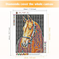 Miniatyrbillede 3 af 5: 5D Diamantmaleri Kit 30x40cm DIY Farverig Hest Diamantkunst Ki