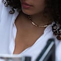 Miniatyrbild 5 av 5: Halsband med initial i guld för kvinnor, 14K guldpläterat delikat lager