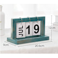 Miniatyrbillede 3 af 5: Kompakt skrivebords kalender med træ enkelt blad grøn præsentation