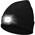 Miniatyrbillede 1 af 4: Hue med LED-hovedlampe Strikhue med lysende forlygte