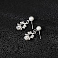 Miniatyrbillede 4 af 5: Perle Halskæde Sæt, Legering med Diamant Halskæde, Øreringe og Thr