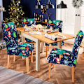 Miniatyrbild 2 av 5: (Jultomte, 4-pack) Julstolar Överdrag Stretch Matstolar