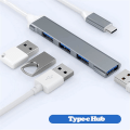 Pikkukuva 5 / 5: 4-porttinen USB 3.0 -keskitin 5 Gbps:n huippunopeudella, Type-C-jakaja USB-keskitin