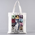 Miniatyrbillede 1 af 5: Taylor Swift Canvas Indkøbspose Skuldertaske Shopper Gaveposer
