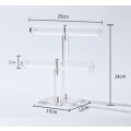 Miniatyrbild 2 av 3: Transparent smyckesställ, två lager smyckesdisplayställ, hängande