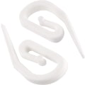 Miniatyrbilde 1 av 5: Hvite plastgardinkroker - Pakke med 100 (28 x 12 mm) Gardiner/Vind