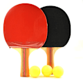 Pikkukuva 3 / 4: Pöytätennismaila, lyhyt lyönti Punainen ping pong -setti kaksinkertainen