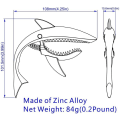 Miniatyrbild 4 av 4: Zink Alloy Gitarr Capo Shark Capo för Akustisk och Elektrisk Gitarr