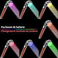 Miniatyrbillede 2 af 5: LED brusehoved, brusehoved til badeværelse 7 farver LED håndbruser
