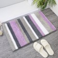Miniatyrbillede 5 af 5: Mikrofiber Stribet Bademåtte (lilla-grå, 40x62CM)