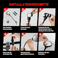 Miniatyrbild 5 av 5: 2-pack cykelbackspeglar för 22-32 mm styre - 3D-säkerhetsspeglar, 36