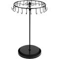 Miniatyrbilde 1 av 5: Roterende smykkeskrin i svart metall, sett med 2 (23 kroker) - H33