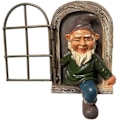 Pikkukuva 1 / 5: Elf Out the Door Tree Hugger, Polyresin Garden Gnome Statue,Whims