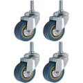 4-pack 360° möbelhjul 75mm M10 Heavy Duty Swivel Caste