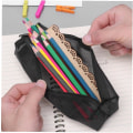 Miniatyrbillede 4 af 5: Mesh Blyantæske Transparent Lynlås Pennepose Nylon Mesh Blyantæske