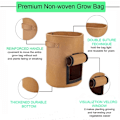 Miniatyrbild 2 av 5: (Stor Φ35*40cm【10 Gallon】Kamelbrun) 1 pack non-woven planter b