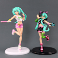Miniatyrbild 3 av 5: Cartoon Hatsune Miku Färgglad Scen Original Målning Vacker G