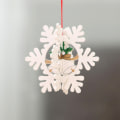 Miniatyrbilde 1 av 5: 2-pakke, 3D julepynt, hvitt snøfnugg +