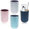 Miniatyrbilde 1 av 5: (Lysegrå, Mørkeblå, Lyse Rosa, Lyseblå) 4PCS Tannbørstebeger