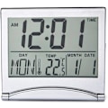 Miniatyrbillede 1 af 5: Sølv Digitalt Vækkeur Skrivebord Temperatur LCD Display