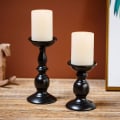 Miniatyrbilde 3 av 5: 2 stk Pillar Lysestake for Lys 80mm Kolonneformet Jern