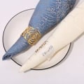 Miniatyrbillede 4 af 5: Guld Servietring 12PCS Jule Servietholder Servietring Serviet