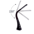Miniatyrbillede 3 af 4: Sort-U2 5W LED-skrivebordslampe, dæmpbar skærm, skrivebordslampe med alarm c