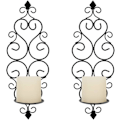 Miniatyrbilde 1 av 2: 2 Lysestaker Tealight Lysestake Retro Smijern Vegg Montering