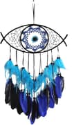 1 st drömfångare med djävulskt öga, gobeläng i boho-stil, handgjord macramé
