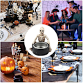 Pikkukuva 3 / 4: 1 kpl Tealight-kynttilänjalka, Kestävä hartsi Halloween-kandelabra Go