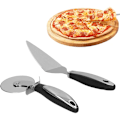 Miniatyrbillede 3 af 5: Pizzasæt, 2 stk./sæt rustfrit stål pizzaspade med non-sl