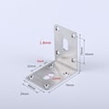 Pikkukuva 2 / 3: 4 suorakulmainen tukikulma 70x70x50mm kiinnityskulmat