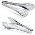 Miniatyrbild 3 av 5: Set med 2 matpincetter i rostfritt stål 9\" Buffet Flip Flops Silver