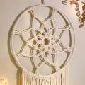 Miniatyrbild 3 av 5: Vacker dröm Macrame drömfångare, stor vävd fjäder väggdekoration