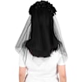 Miniatyrbillede 2 af 5: Sort Blomsterkrone Hovedbånd Gotisk Brudeslør Halloween Tiara Hea